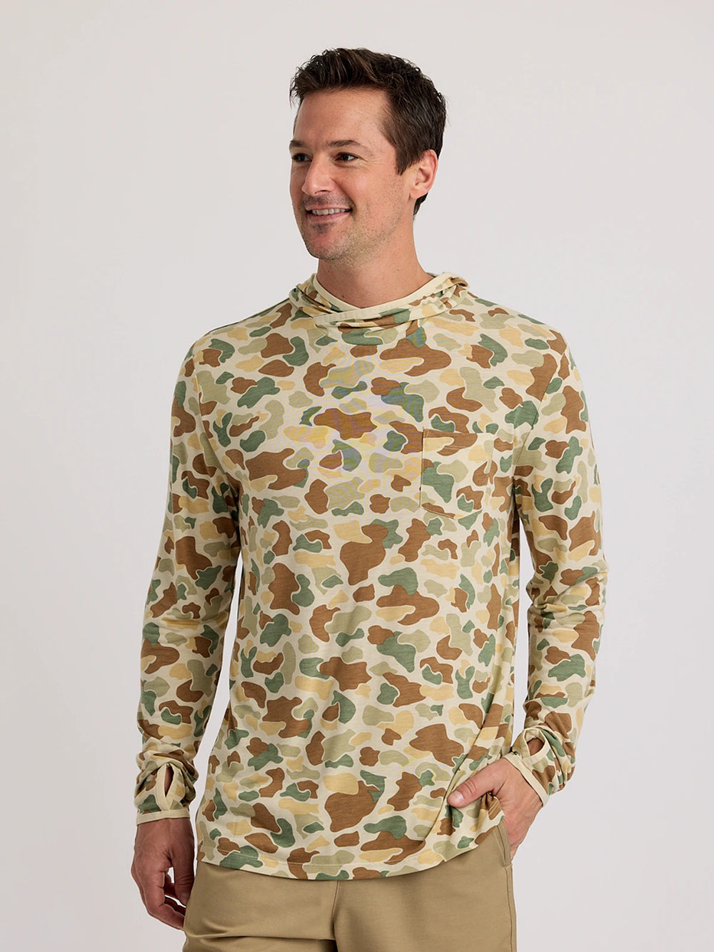 Men's Bamboo Lightweight Hoodie - Vintage Camo second image