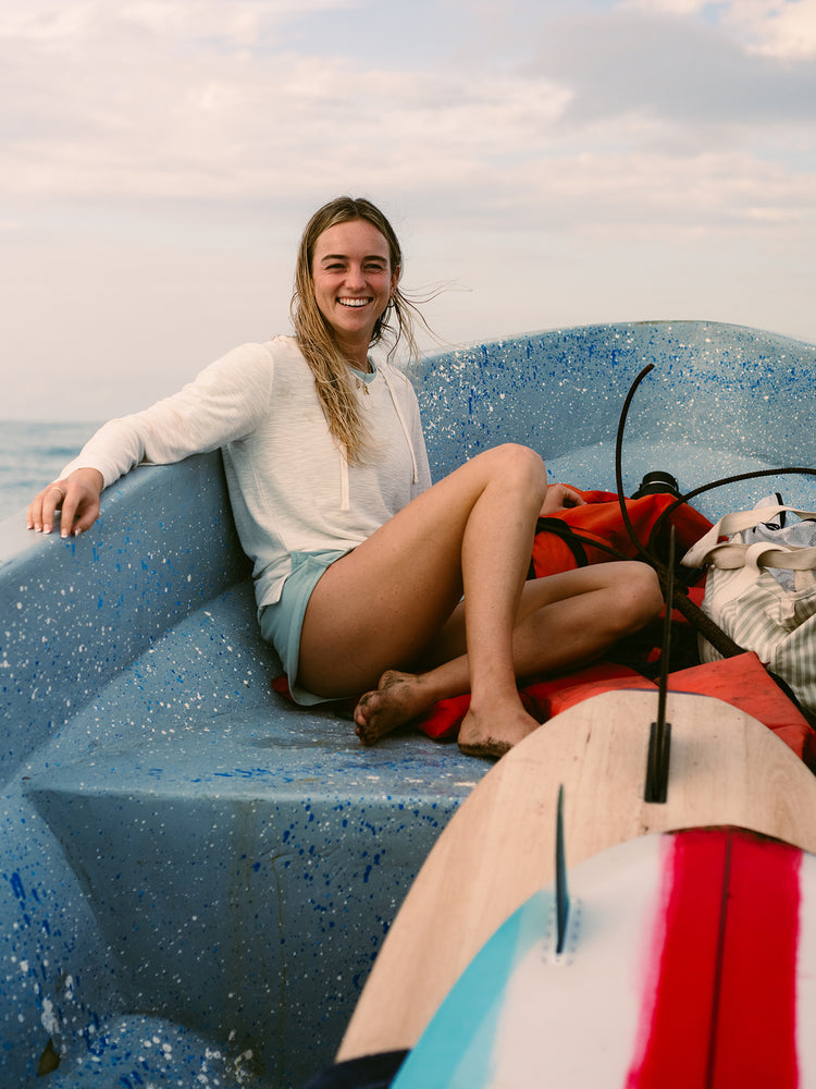 Women's Bamboo Slub Hoodie - Bright Clay