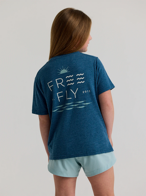 Youth Salt & Sun Tee - Heather Legion Blue