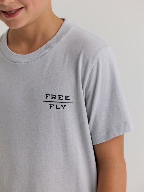 Youth Wild Caught Tee - Heather Aspen Grey
