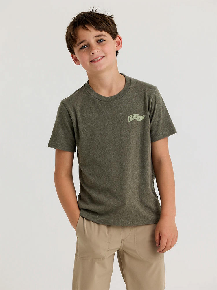 Youth First & Last Tee - Heather Fatigue