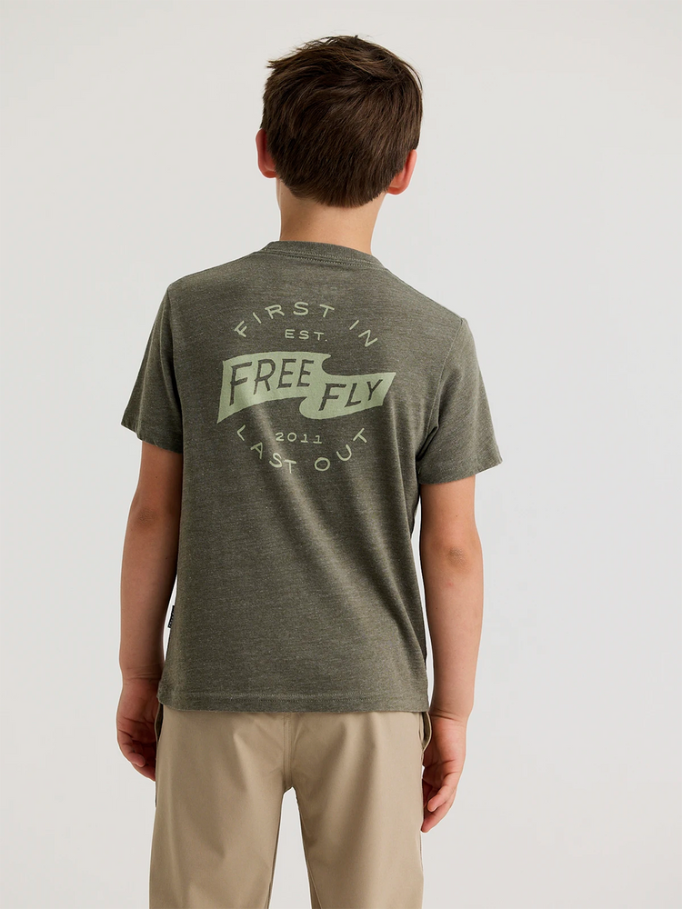 Youth First & Last Tee - Heather Fatigue