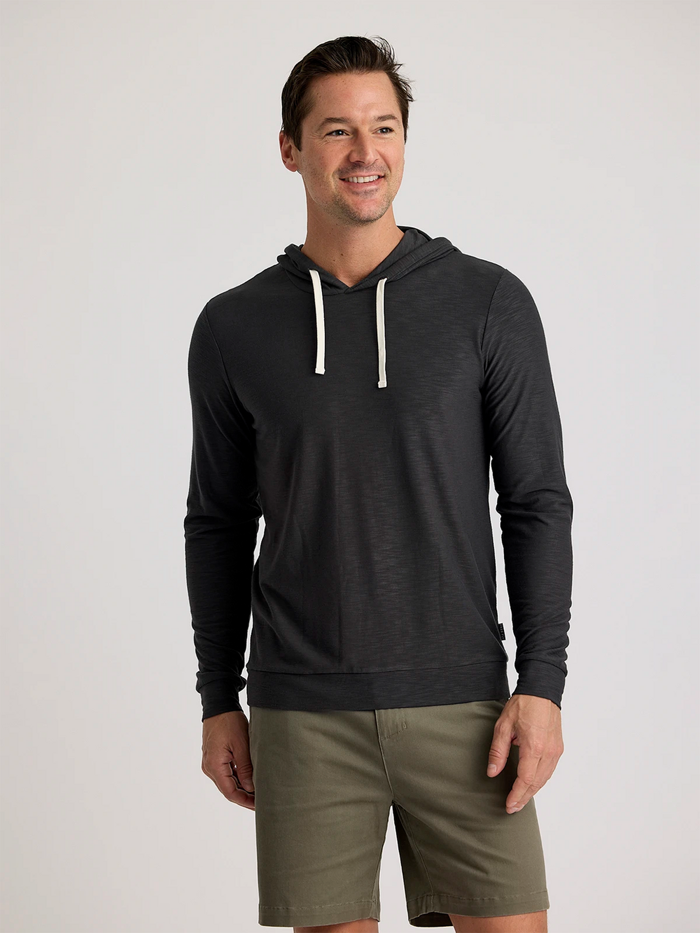 Men's Bamboo Slub Hoodie II - Black Sand second image