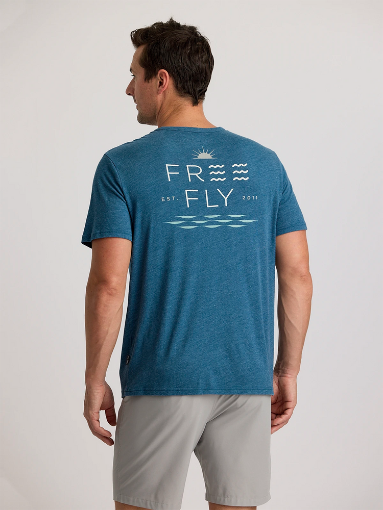 Salt & Sun Pocket Tee - Heather Legion Blue