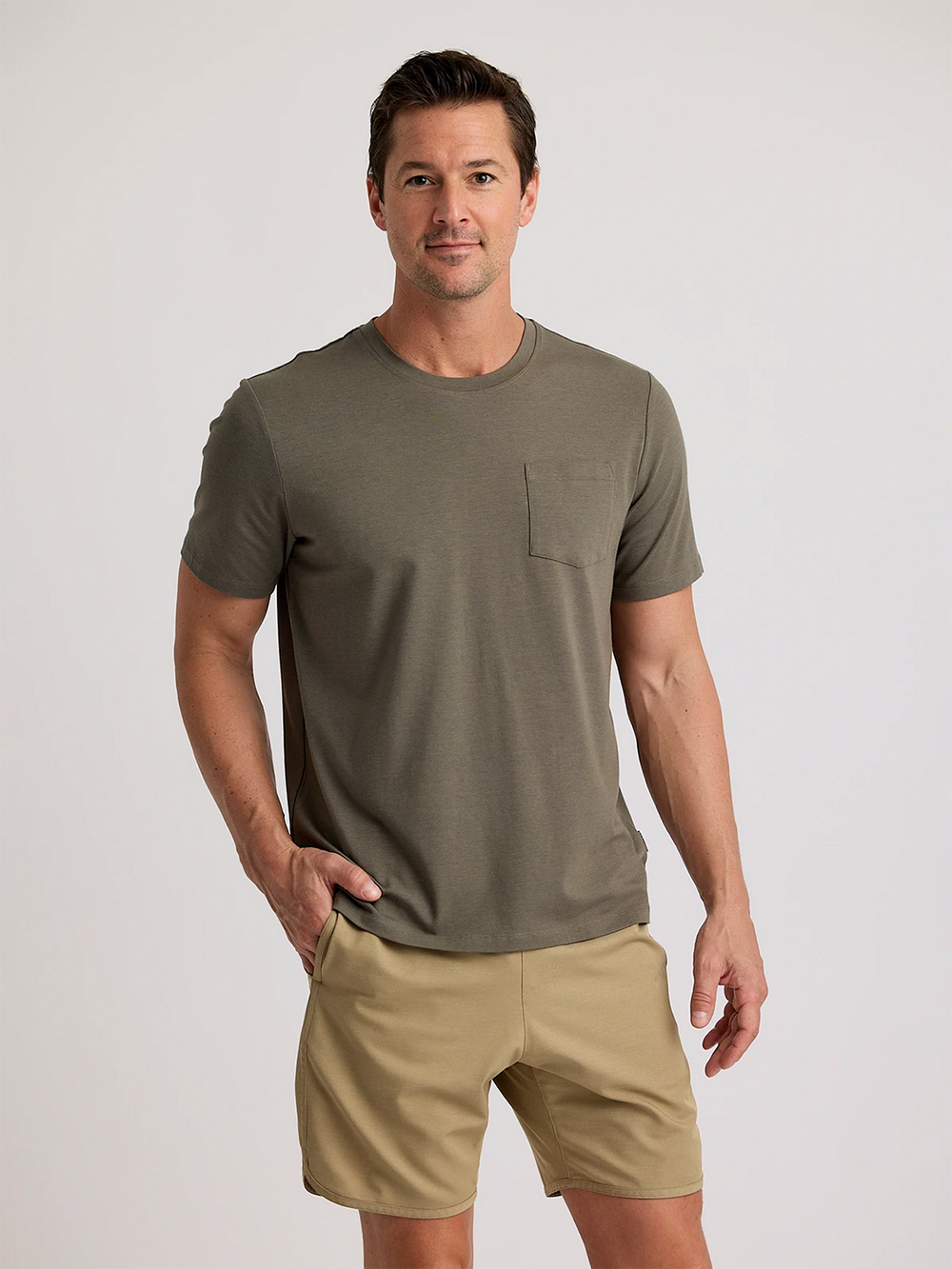 Men's Bamboo Current Pocket Tee - Fatigue second image
