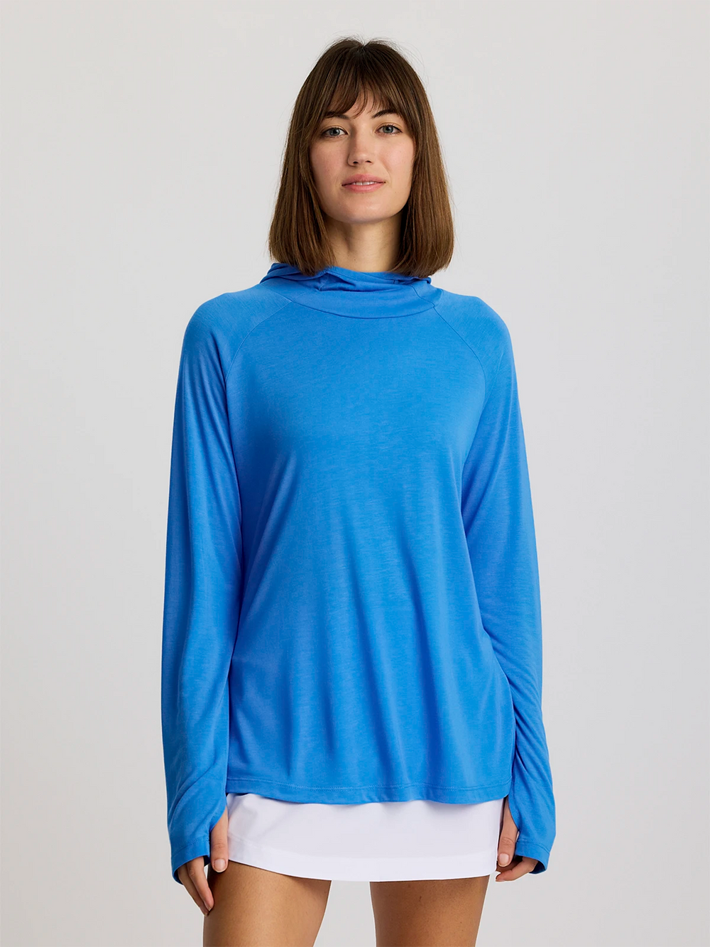 Women's Bamboo Lightweight Hoodie II - Surf Blue second image