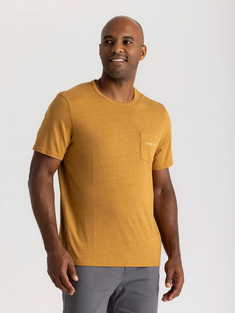 Salt & Sun Pocket Tee - Heather Ochre